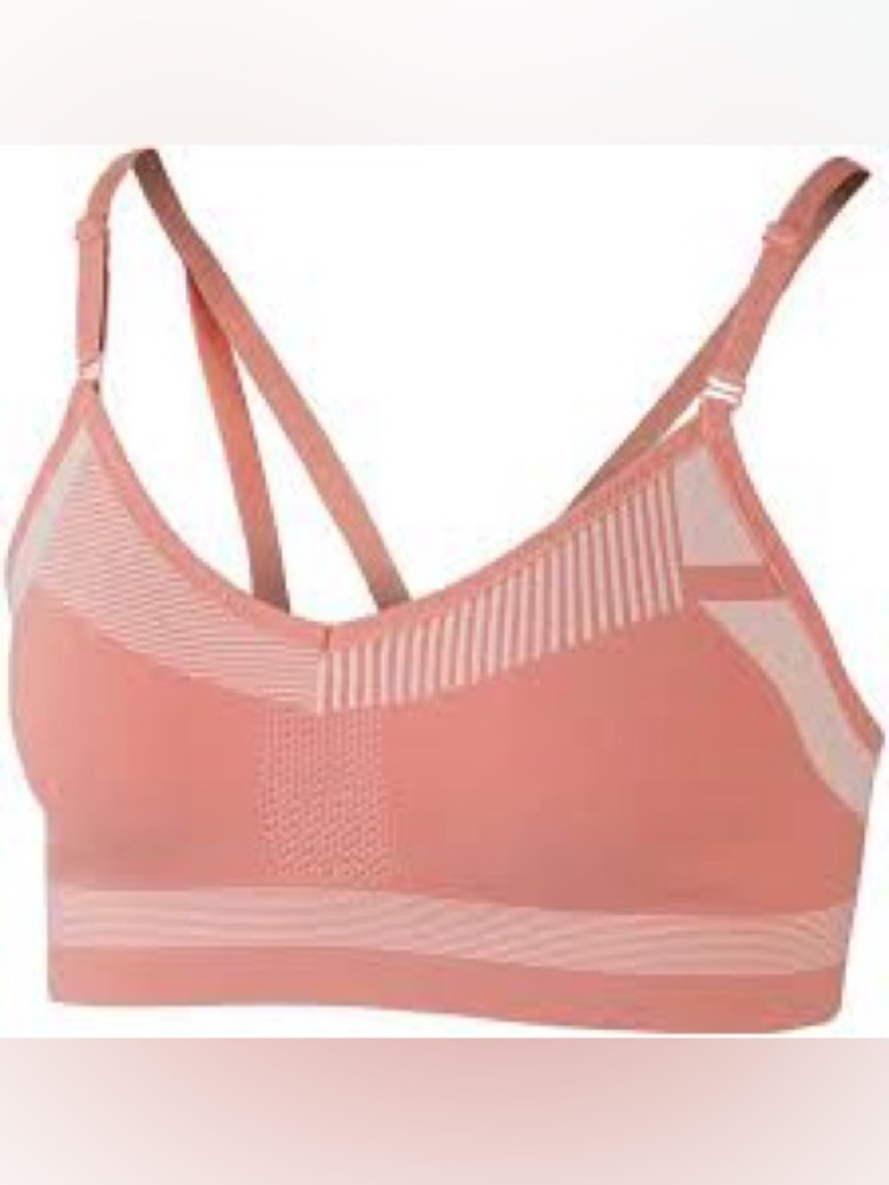 Nike Pink Indy Flyknit Sports Bra in Rose